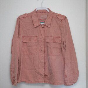 Lucky Brand Pink Dusty Rose Utility Jacket - Large